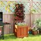Wooden Raised Garden Bed with Trellis Vertical Planter Box for Climbing Plants Indoor Outdoor